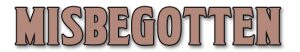 misbegotten website logo in brown